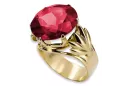 Ring Vintage craft Ruby 8K žluté zlato vrc029x-rb Art Deco